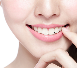 young woman health teeth