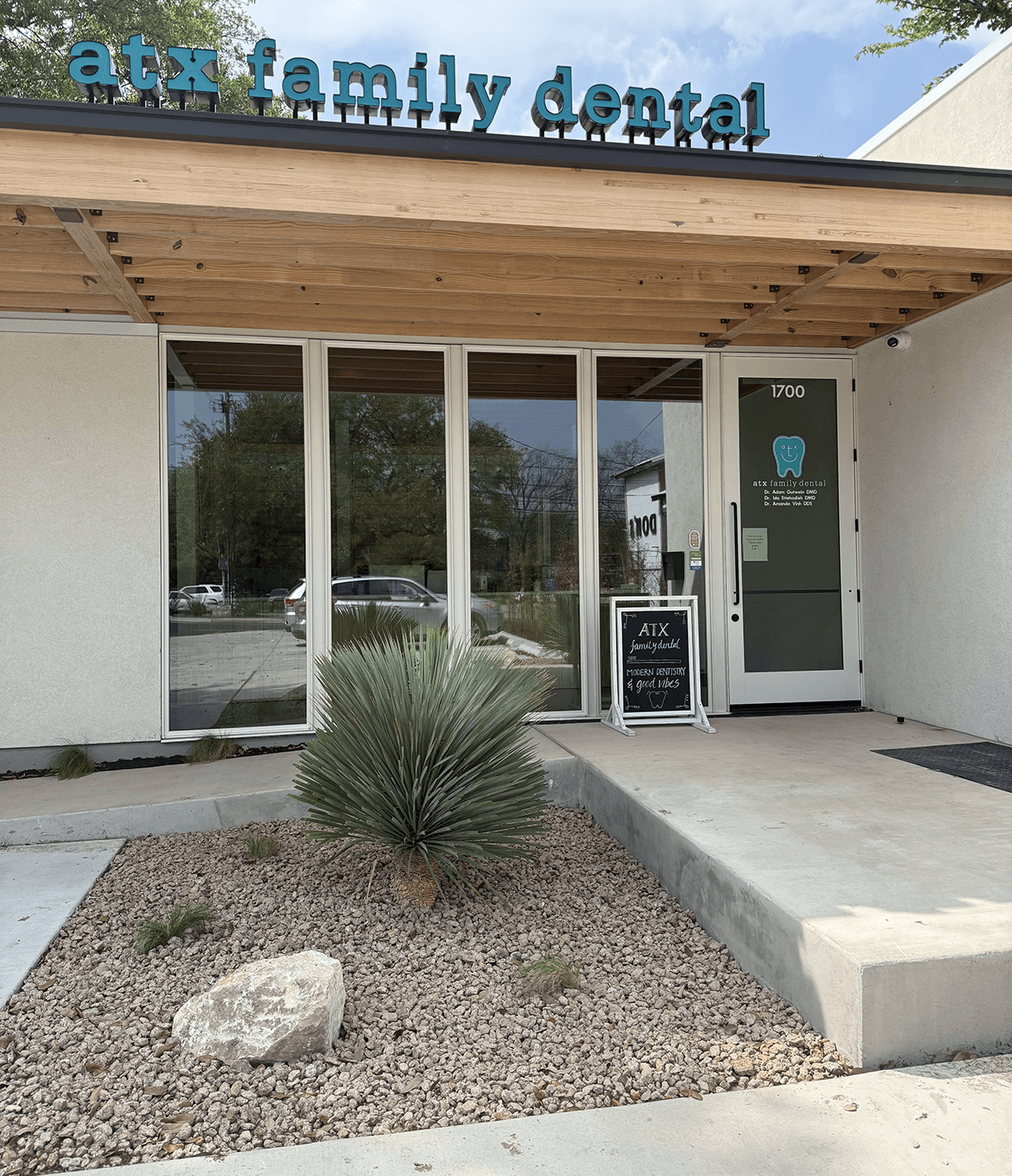 ATX front desk banner